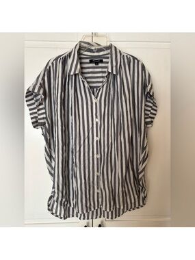 Madewell- Vertical Stripe Button-Down Shirt- Size S